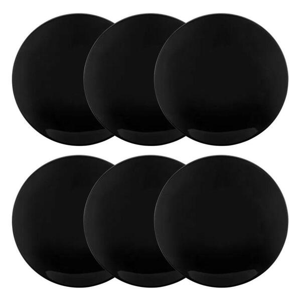 Conjunto De Pratos Rasos 06 Peças Coup Black Oxford