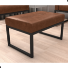 Conjunto De Puff Para Sala Elsa Rustico Whisky