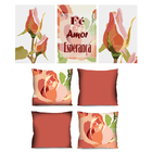 Conjunto De Quadro 70x150 Triptico E 4 Capas De Almofada Fras