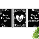 Conjunto De Quadros 60x40 Com Moldura Antes E Depois Preto E