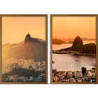 Conjunto De Quadros Decorativos Rio De Janeiro Sem Vidro Marr