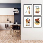Conjunto De Quadros Decorativos Tema Cozinha 30x40