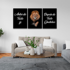 Conjunto De Quadros Trio Fé E Gratidão
