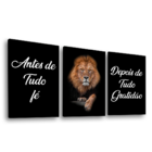 Conjunto De Quadros Trio Fé E Gratidão