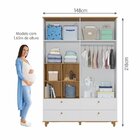 Conjunto De Quarto 1 Berço 1 Cômoda 1 Guarda Roupa E Estante