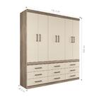 Conjunto De Quarto Casal Completo Ankara Castanha Off-white