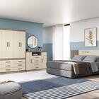 Conjunto De Quarto Casal Completo Ankara Castanha Off-white