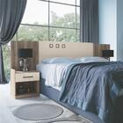 Conjunto De Quarto Casal Completo Ankara Castanha Off-white