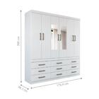 Conjunto De Quarto Casal Completo Com Espelho Ankara Branco