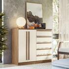 Conjunto De Quarto Casal Completo Giannis Jatobá Areia