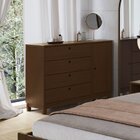 Conjunto De Quarto Casal Júlia De Madeira Maciça Com Cama De