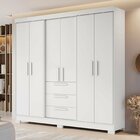 Conjunto De Quarto Com 1 Guarda-roupa E 1 Cômoda Branco