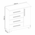 Conjunto De Quarto Com 1 Guarda-roupa E 1 Cômoda Branco