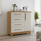 Conjunto De Quarto Com 1 Guarda-roupa E 1 Cômoda Freijo/off W