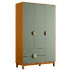 Conjunto De Quarto Com Guarda-roupa E Cômoda Ipê Cinamomo/sál