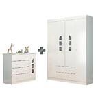 Conjunto De Quarto Com Guarda-roupa E Cômoda Lívia 100% Mdf