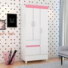 Conjunto De Quarto Completo Fabi Branco Rosa