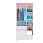 Conjunto De Quarto Completo Fabi Branco Rosa