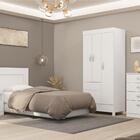 Conjunto De Quarto Completo Fabi Branco Rosa