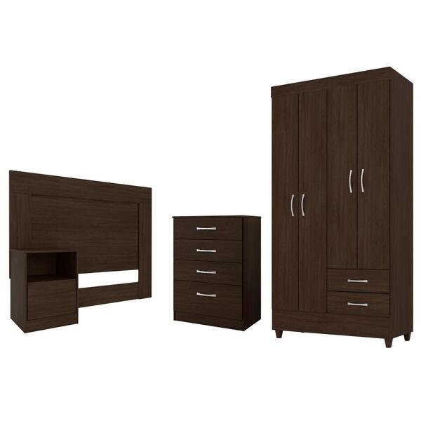 Conjunto De Quarto Completo Udini Ebano