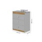 Conjunto De Quarto De Bebê Guarda Roupas 3 Portas 2 Gavetas C