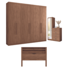 Conjunto De Quarto De Casal Completo Levana Jatobá Areia