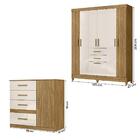 Conjunto De Quarto Guarda Roupa Malta Com Comoda Venus Freijo
