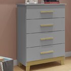 Conjunto De Quarto Para Bebê 1 Berço Lecce 1 Cômoda Com 4 Gav