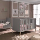 Conjunto De Quarto Para Bebê 1 Berço Lecce 1 Cômoda Com 4 Gav