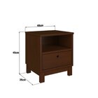 Conjunto De Quarto Solteiro Júlia De Madeira Maciça Com Cama