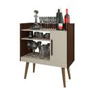 Conjunto De Rack E Aparador Garcia Nogal Off White