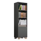 Conjunto De Rack E Estante Friso I Grafite E Siena