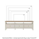 Conjunto De Sala 2 Peças Com 1 Rack E 1 Cristaleira Ananda Ca