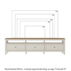 Conjunto De Sala 2 Peças Com 1 Rack E 1 Cristaleira Madeira M