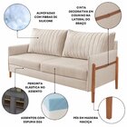 Conjunto De Sala De Estar Orion Com 1 Sofá 2 Lugares Living E