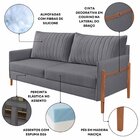 Conjunto De Sala De Estar Orion Com 1 Sofá 2 Lugares Living E