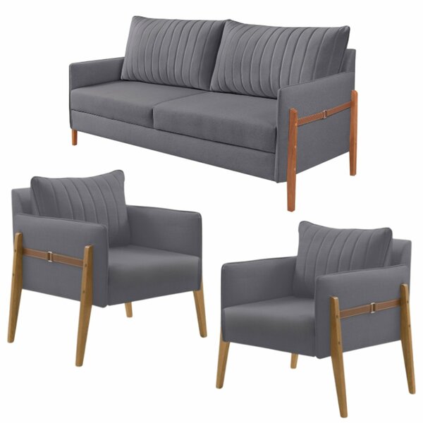 Conjunto De Sala De Estar Orion Com 1 Sofá 2 Lugares Living E