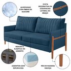 Conjunto De Sala De Estar Orion Com 1 Sofá 2 Lugares Living E