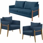 Conjunto De Sala De Estar Orion Com 1 Sofá 2 Lugares Living E