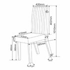 Conjunto De Sala De Jantar 160x77,8cm Tampo Com Vidro E 6 Cad