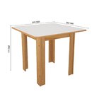 Conjunto De Sala De Jantar 1 Mesa 4 Cadeiras Atenas Freijó/of