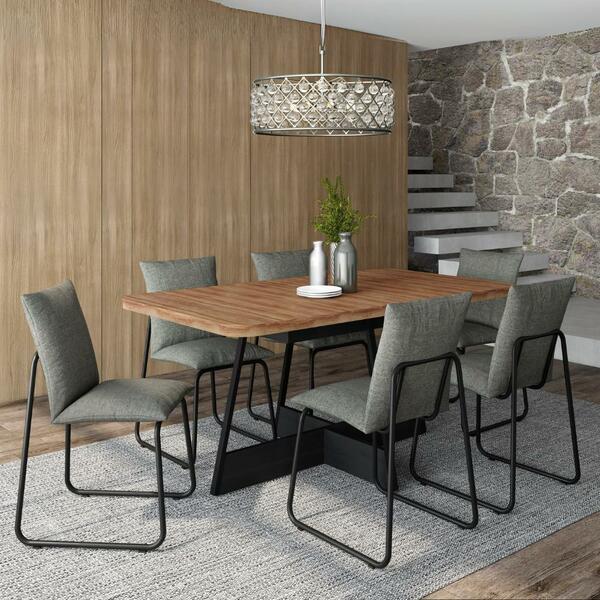 Conjunto De Sala De Jantar 6 Cadeiras Chloe Carraro Nogal Pre