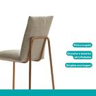 Conjunto De Sala De Jantar 6 Cadeiras Chloe Carraro Nogal Rosê