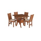 Conjunto De Sala De Jantar Amanda Com 4 Cadeiras Elane Natura