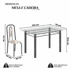 Conjunto De Sala De Jantar Com 4 Cadeiras Lívia Arabesco/ Pra