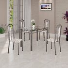Conjunto De Sala De Jantar Com 4 Cadeiras Lívia Arabesco/ Pra