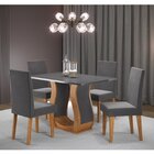 Conjunto De Sala De Jantar Com Mesa 120x80cm E 4 Cadeiras Cor