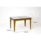 Conjunto De Sala De Jantar Com Mesa Extensível 4 Cadeiras 120