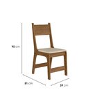 Conjunto De Sala De Jantar Com Tampo Mdf 120x80 Com 4 Cadeira