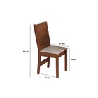 Conjunto De Sala De Jantar Mariah 4 Cadeiras Elane Naturalle